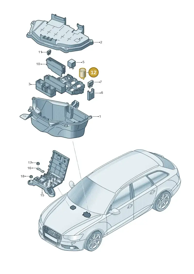 4F0903291 — Audi RS6 Avant (2013-2018) diagram 758937200, position 12