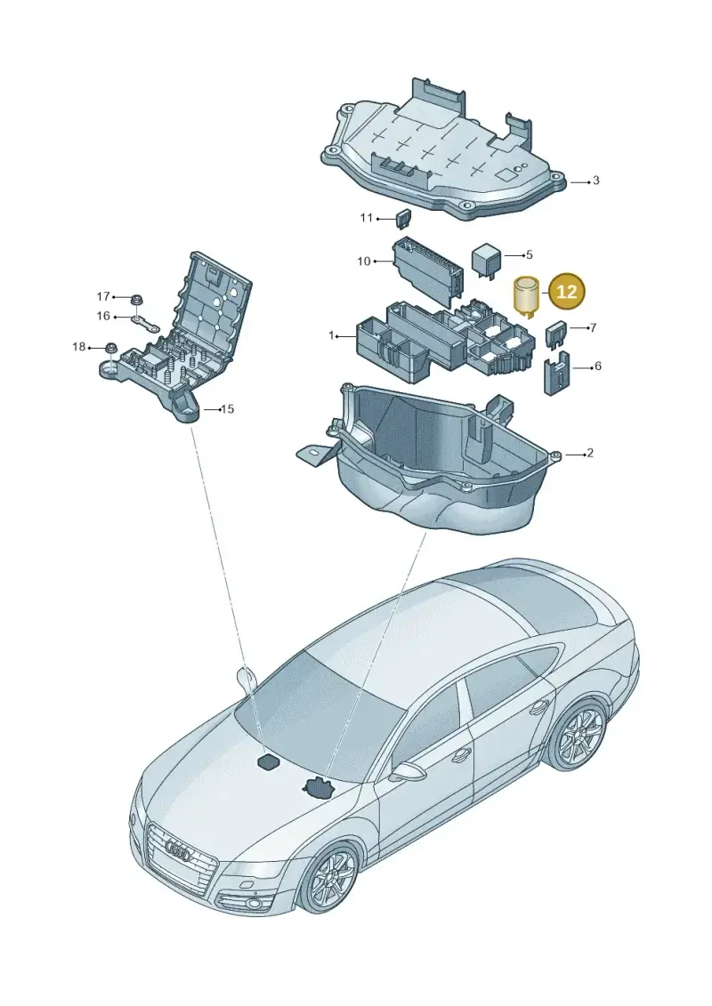 4F0903291 — Audi RS7 Sportback (2013-2018) diagram 765937200, position 12