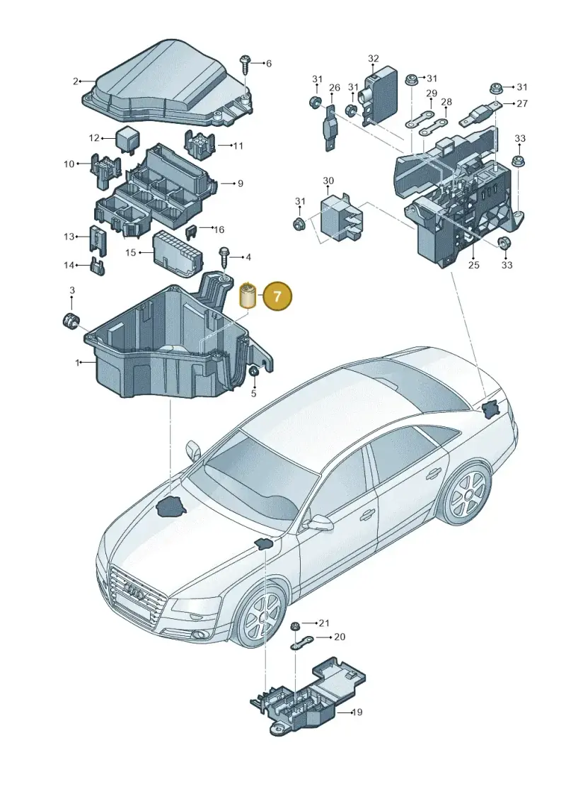4F0903291 — Audi A8 (2013-2018) diagram 771937200, position 7