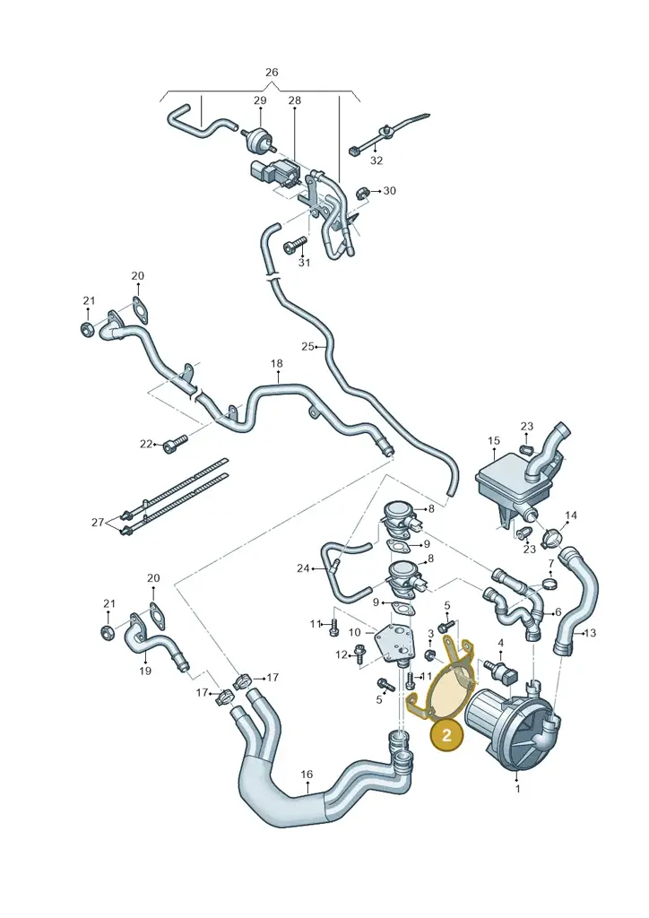 4F0906617C — Audi A6 2.7 TDI (2008-2011) diagram 448131500, position 2