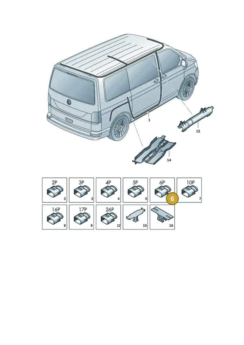 4F0937731D — Volkswagen Transporter Multivan (2019-2024) diagram 7em972080, position 6