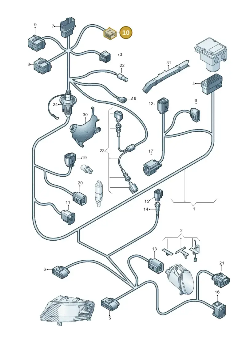 4F0937733D — Audi A6 2.7 TDI (2008-2011) diagram 448971000, position 10