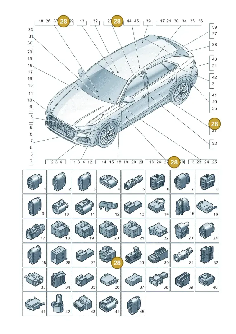 4F0937741 — Audi RS Q8 Quattro (2019-) diagram 429971820, position 28