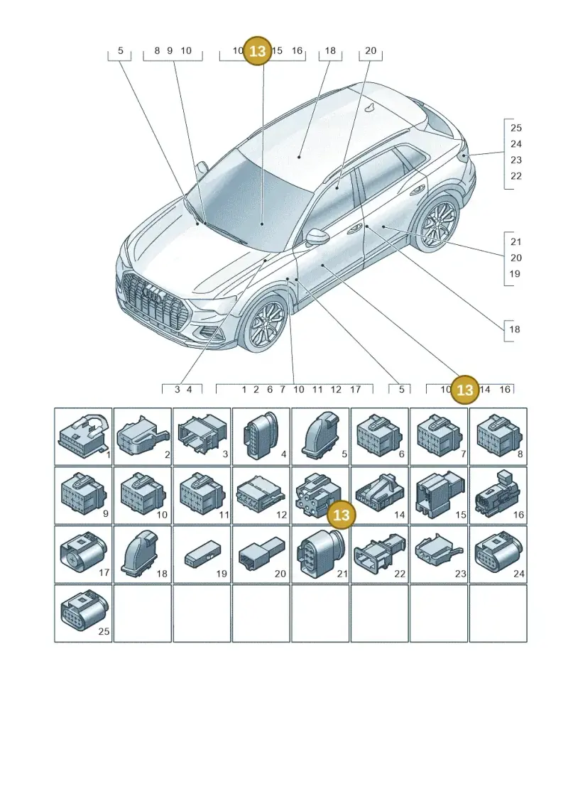4F0937741 — Audi RSQ3 Sportback (2019-2024) diagram 597971820, position 13
