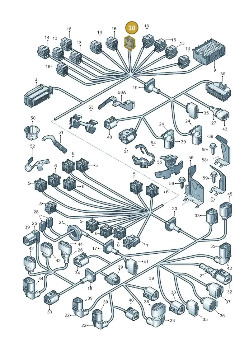 4F0937741A — Volkswagen Transp. caravelle (2011-2015) diagram 410971800, position 10