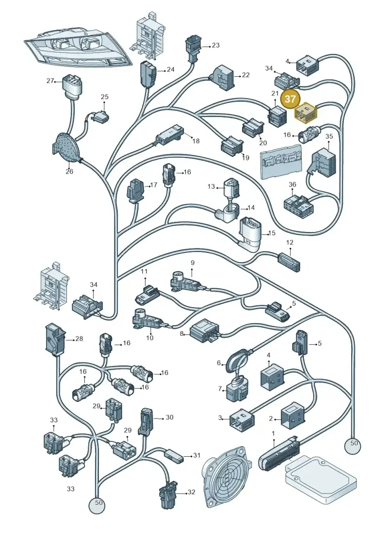 4F0937741A — Audi TTS Coupe 2.0 (2010-2014) diagram 609971840, position 37