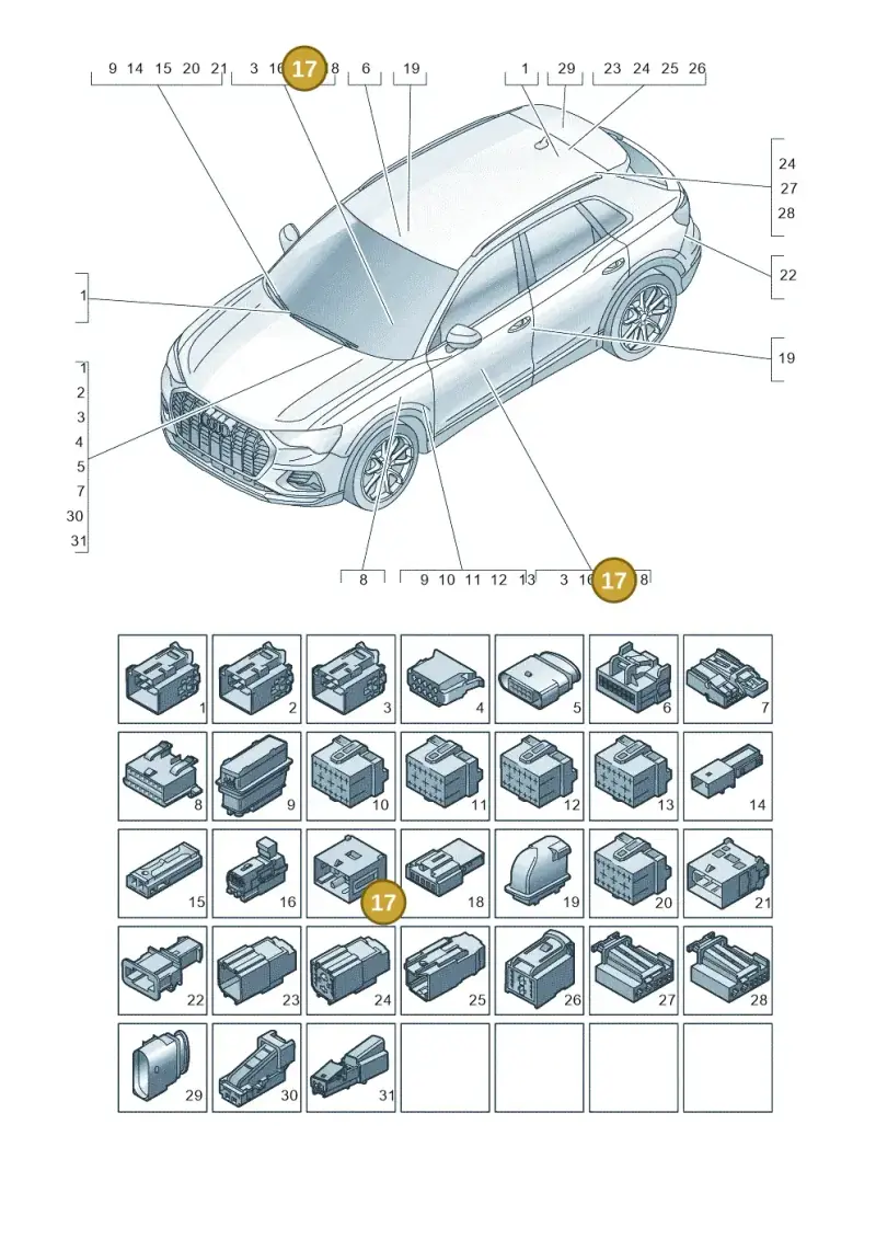 4F0937741F — Audi Q4 Sportback (2021-2025) diagram 89a971820, position 17