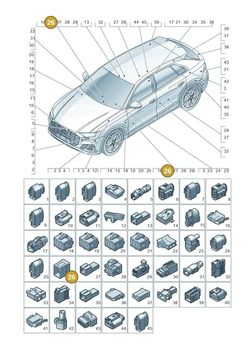 4F0937743 — Audi RS Q8 Quattro (2019-) diagram 429971820, position 26