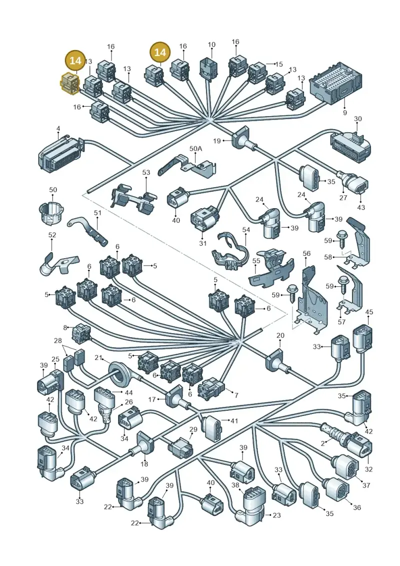 4F0937743A — Volkswagen Transp. caravelle (2011-2015) diagram 410971800, position 14