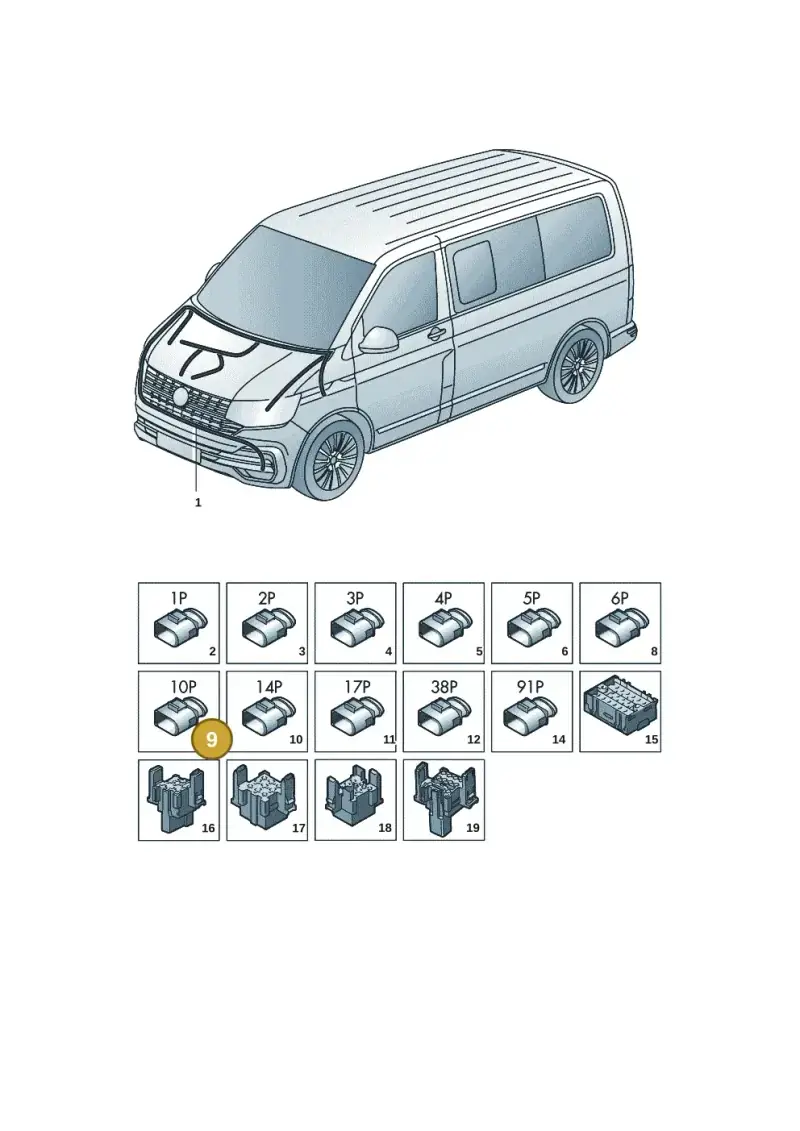 4F0937743B — Volkswagen Transporter Multivan (2019-2024) diagram 7em971088, position 9