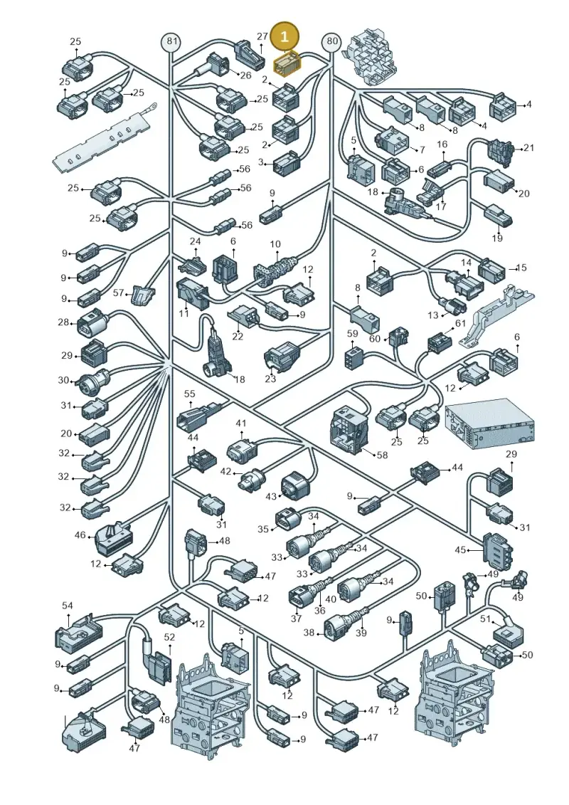 4F0937743D — Audi A6 2.7 TDI (2008-2011) diagram 648971830, position 1