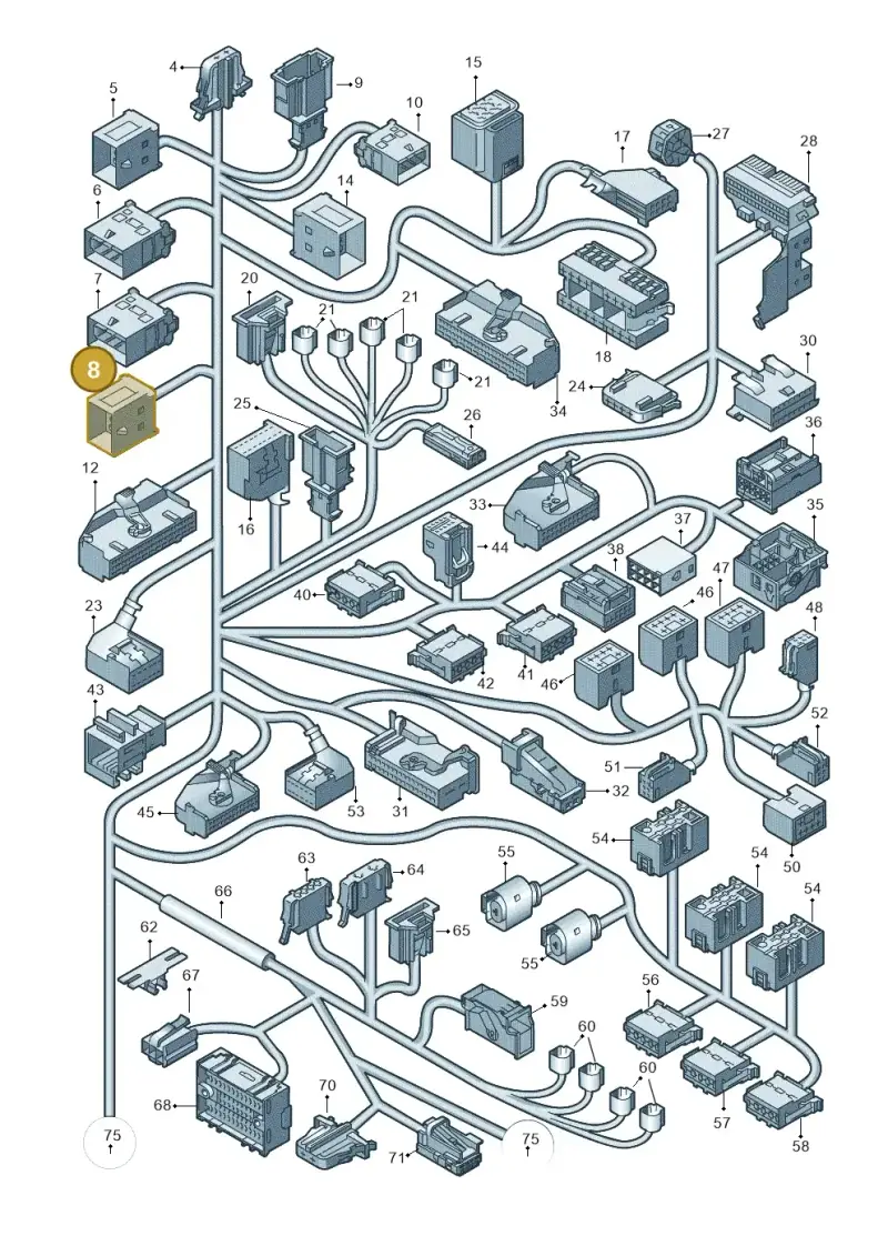 4F0937743D — Volkswagen Transp. caravelle (2011-2015) diagram 679971820, position 8