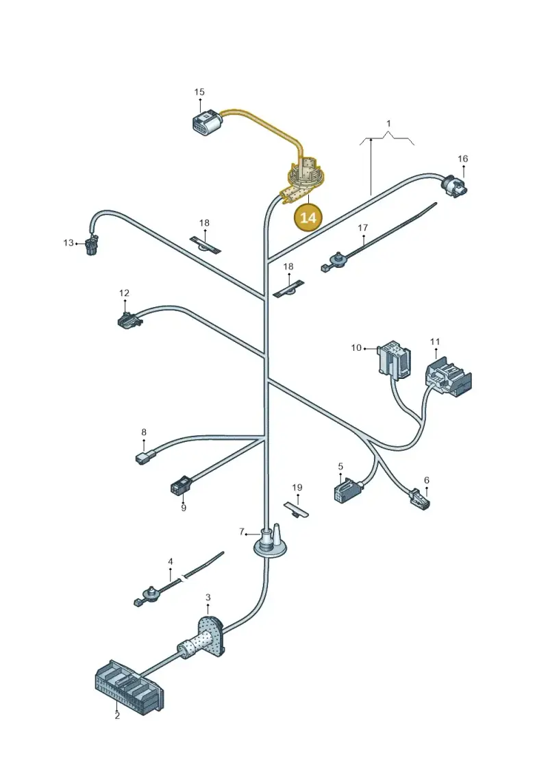 4F0971841E — Audi Q3 1.4 (2016-) diagram 728972330, position 14