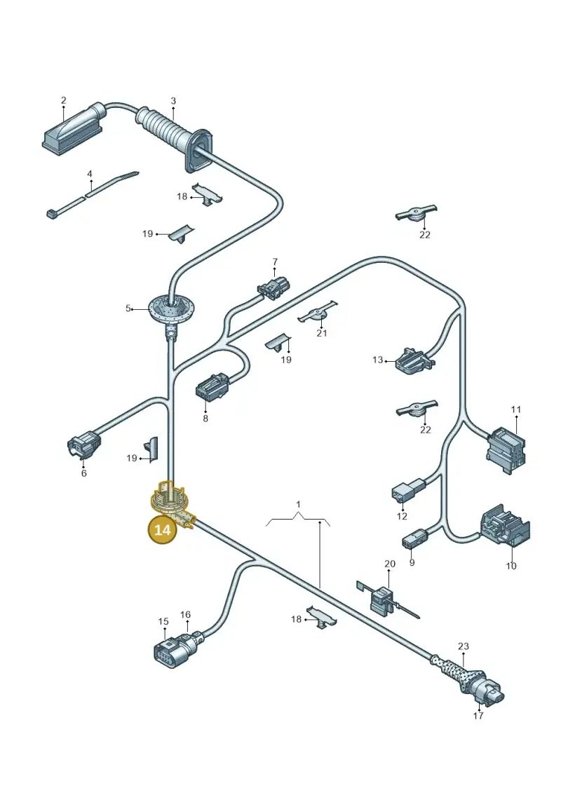 4F0971841E — Audi Q2 2.0 TDI (2016-2018) diagram 803972330, position 14