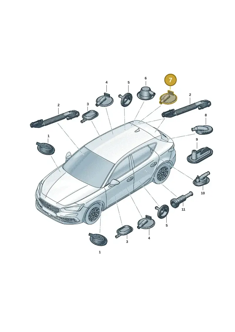 4F0971841F — SEAT CUPRA Formentor (2020-) diagram 5fn971092, position 7