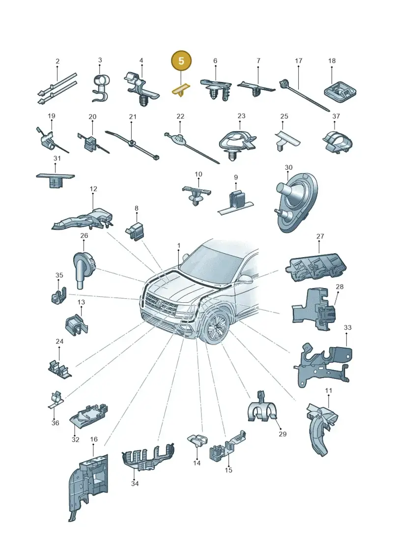 4F0971848G — Volkswagen Atlas Cross Sport (2023-) diagram 829971820, position 5