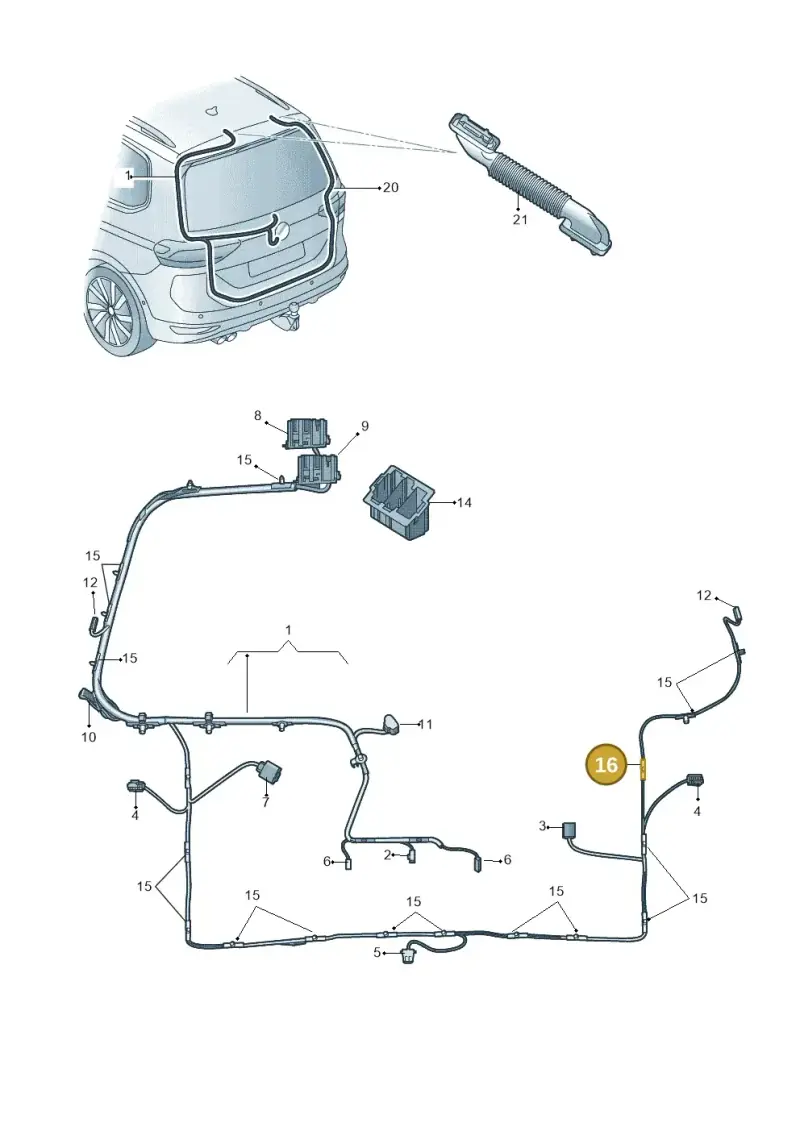 4F0971848G — Volkswagen Touran (2015-2025) diagram 869972820, position 16