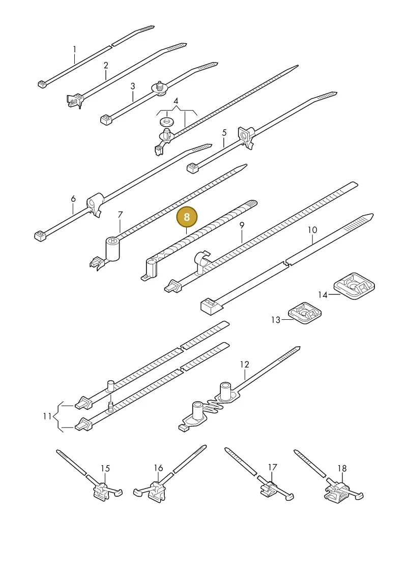 4F0971850 — Audi 1J0 platform diagram 198979100, position 8