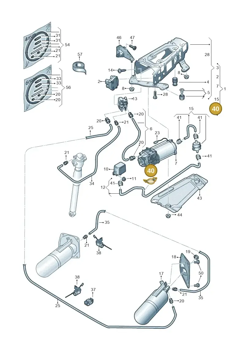 4F0971850A — Audi RS6 Avant (2019-) diagram 435616300, position 40