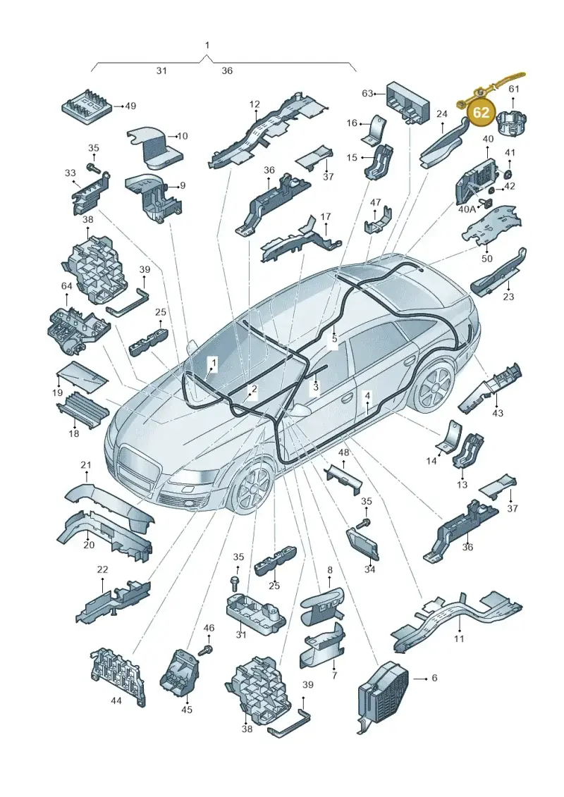 4F0971850A — Audi A6/S6/Avant/qu.   05> (2004-) diagram 448971800, position 62