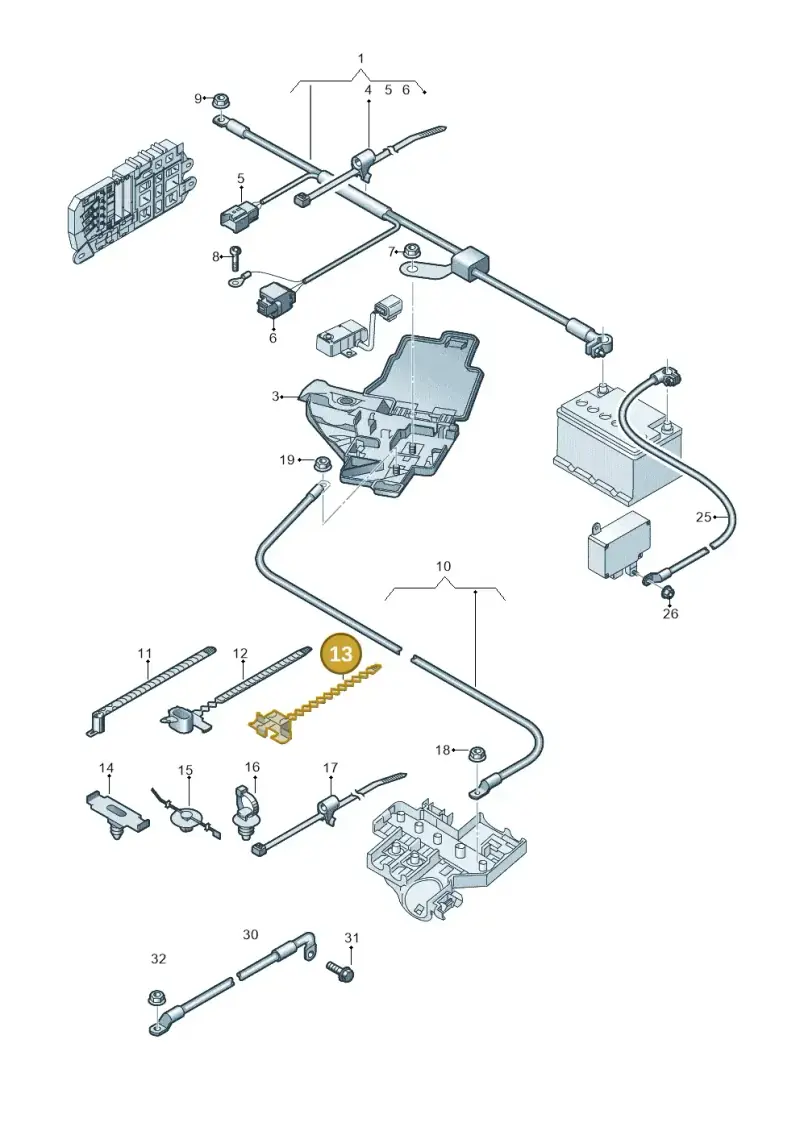 4F0971850A — Audi A6L           "CN"05> (2005-) diagram 448972000, position 13
