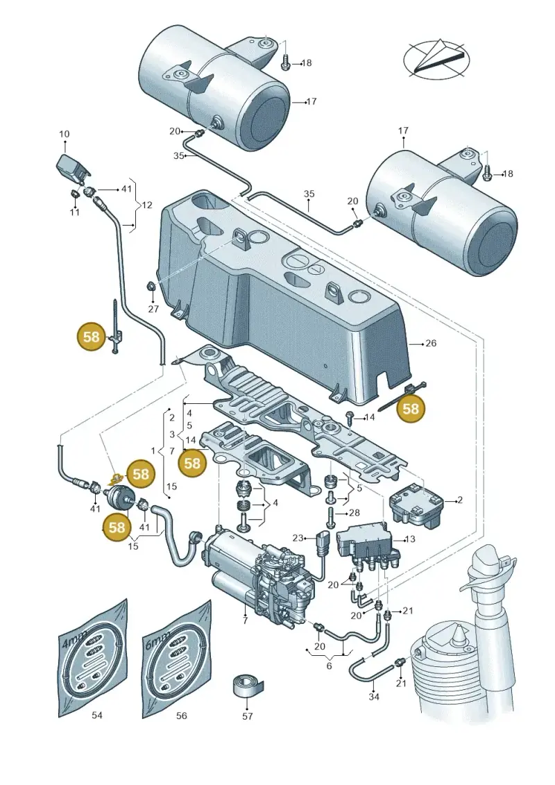 4F0971850A — Audi Q8 e-tron (2018-2020) diagram 586616300, position 58