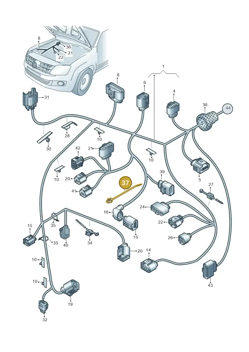 4F0971850 — Volkswagen Amarok (2022-) diagram 894971820, position 37