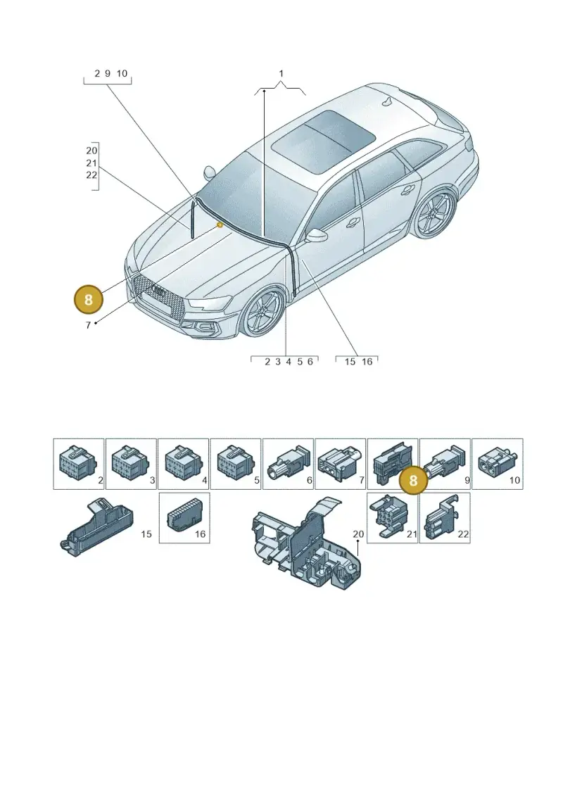 4F0972112 — Audi RS4 Avant (2017-2025) diagram 438971900, position 8