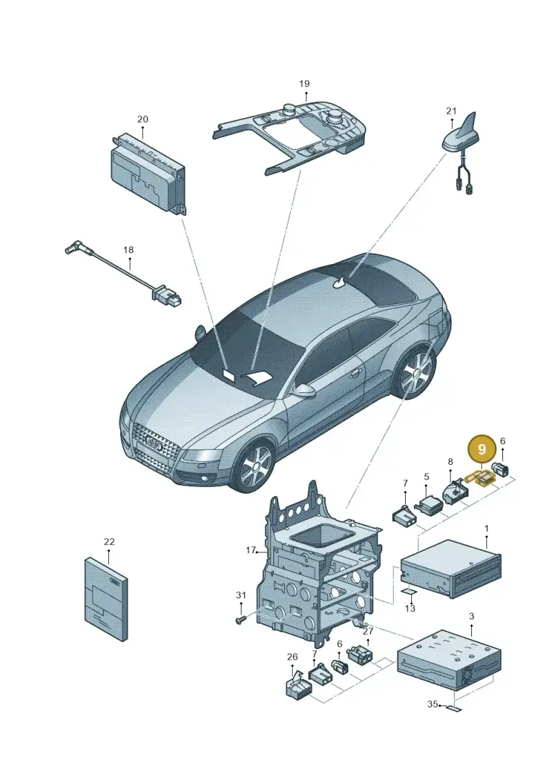 4F0972510 — Audi A6 2.7 TDI (2008-2011) diagram 620035000, position 9