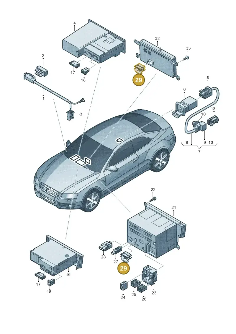 4F0972510 — Audi RS5 Coupe (2010-2015) diagram 620035380, position 29