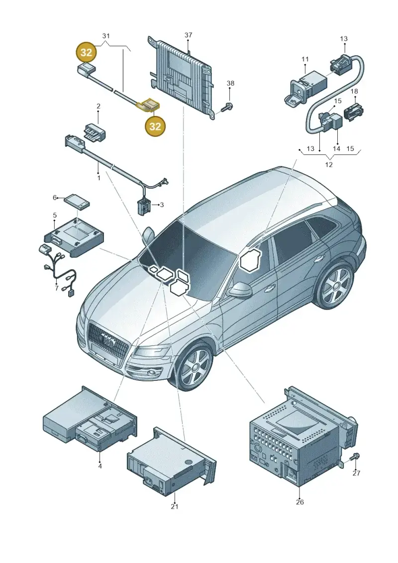 4F0972510 — Audi Q5 qu. 2.0 TDI (2012-2017) diagram 751035380, position 32