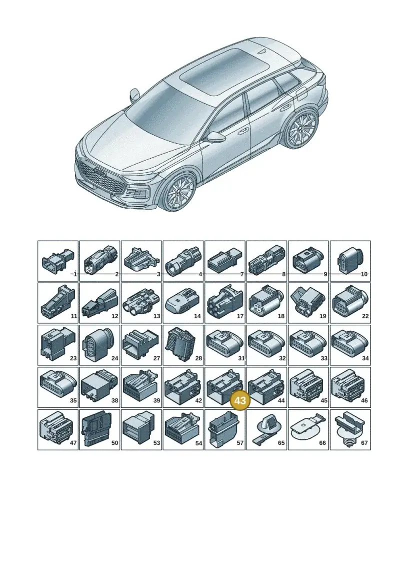 4F0972575B — Audi Q6 e-tron (2023-) diagram f5s971820, position 43