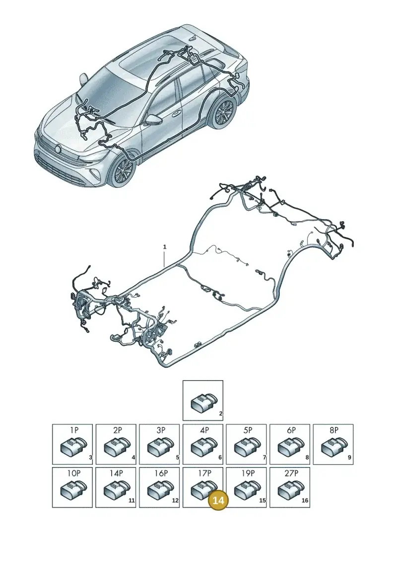4F0972575C — Volkswagen Tiguan (2023-2025) diagram 57x972000, position 14