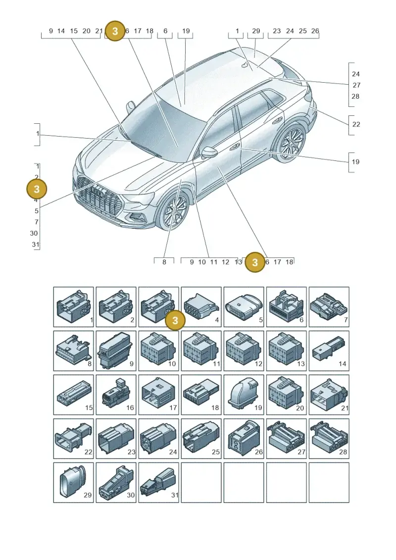 4F0972575D — Audi Q4 Sportback (2021-2022) diagram 89a971820, position 3