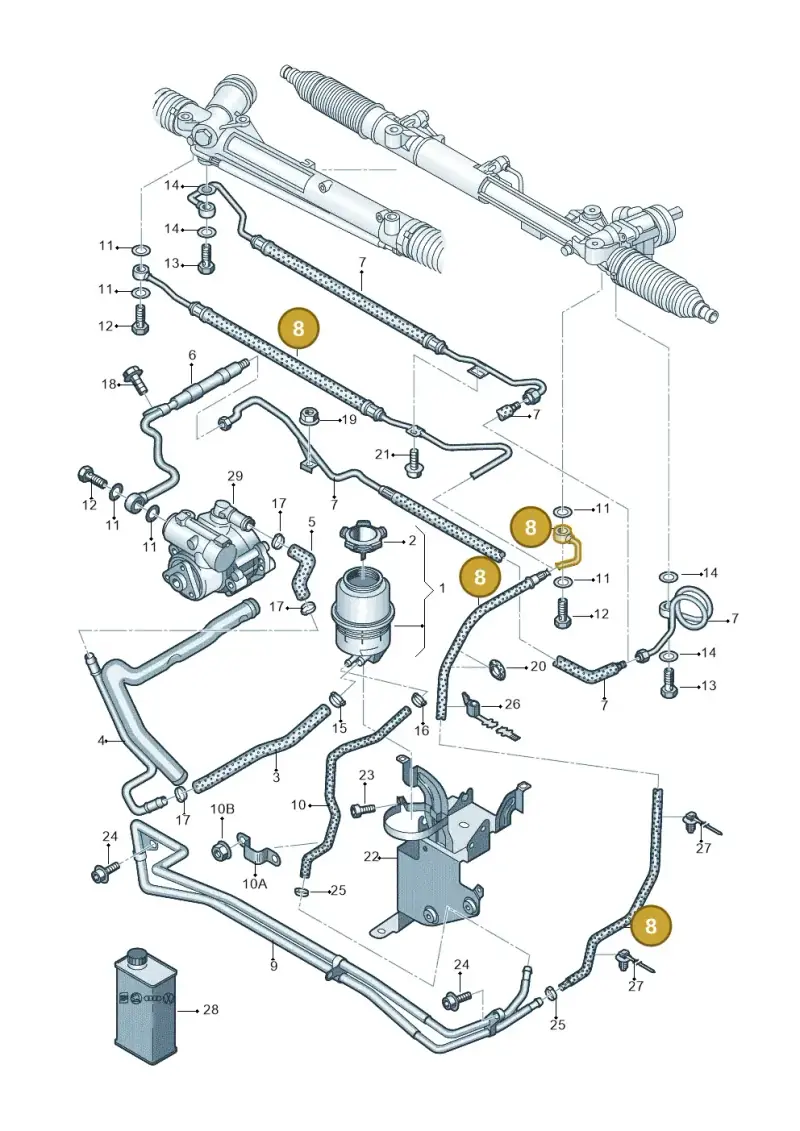 4F1422891M — Audi A6/S6/Avant/qu.   05> (2004-) diagram 448422600, position 8