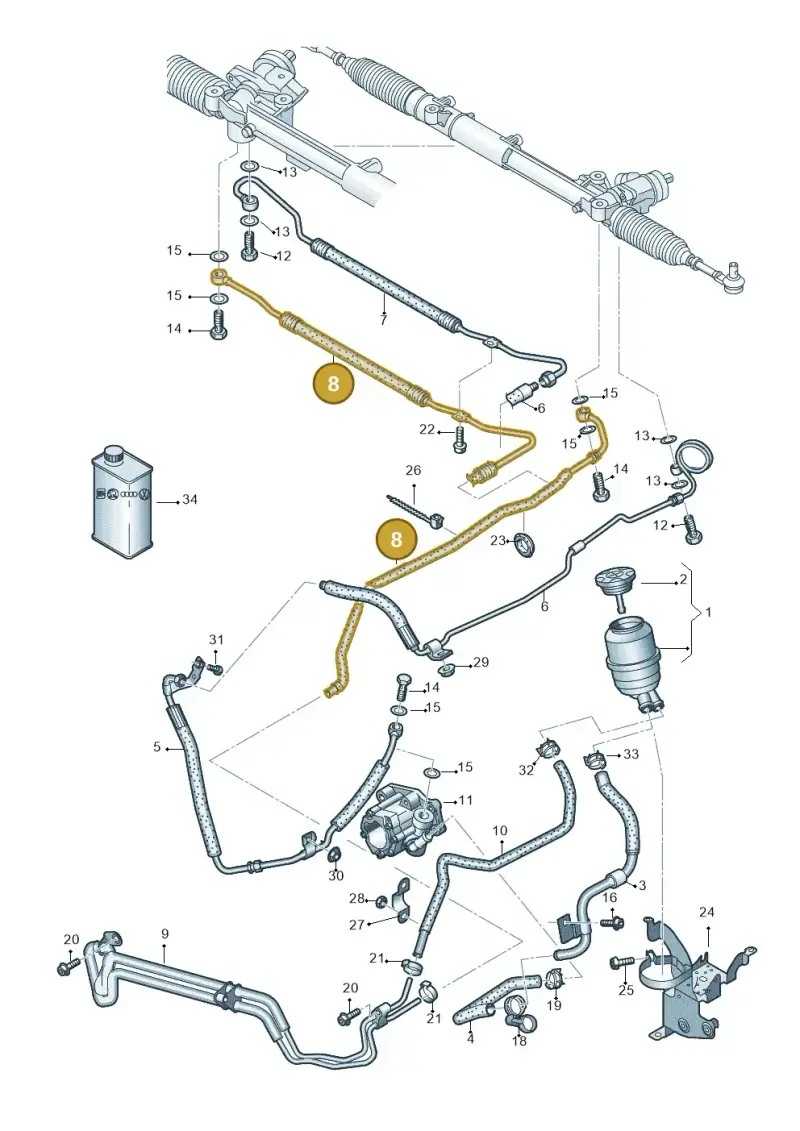4F1422891M — Audi A6 2.7 TDI (2008-2011) diagram 448422900, position 8