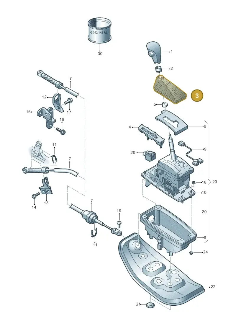 4F1713118A73G — Audi A6/S6/Avant/qu.   05> (2004-) diagram 448713150, position 3
