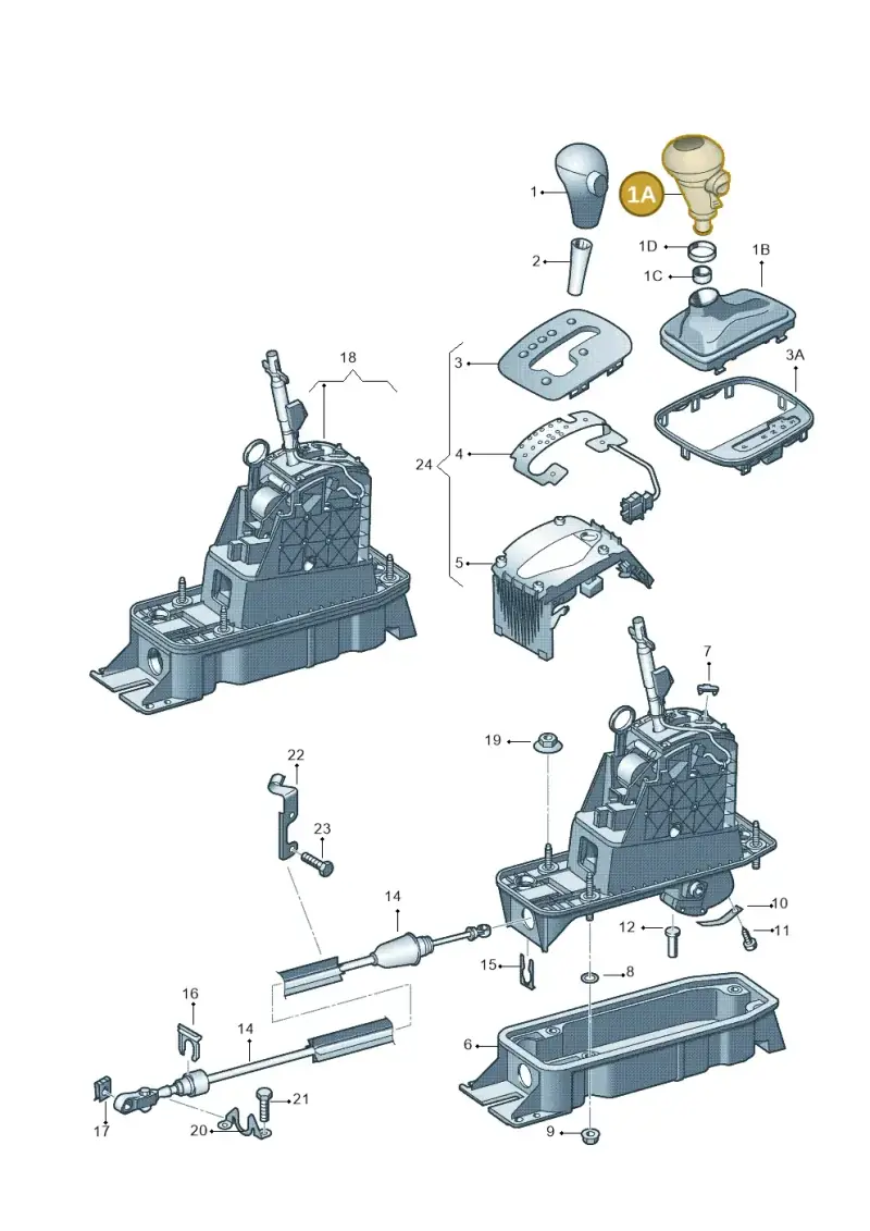 4F1713141NTAH — Audi A3/S3/Sportb./qu. 08 (2007-) diagram 412713100, position 1A