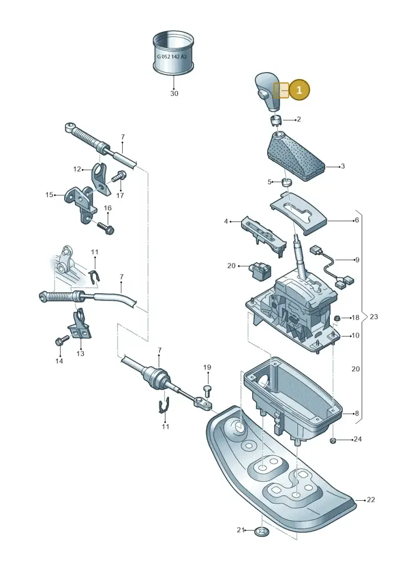 4F1713141NTAH — Audi A6/S6/Avant/qu.   05> (2004-) diagram 448713150, position 1