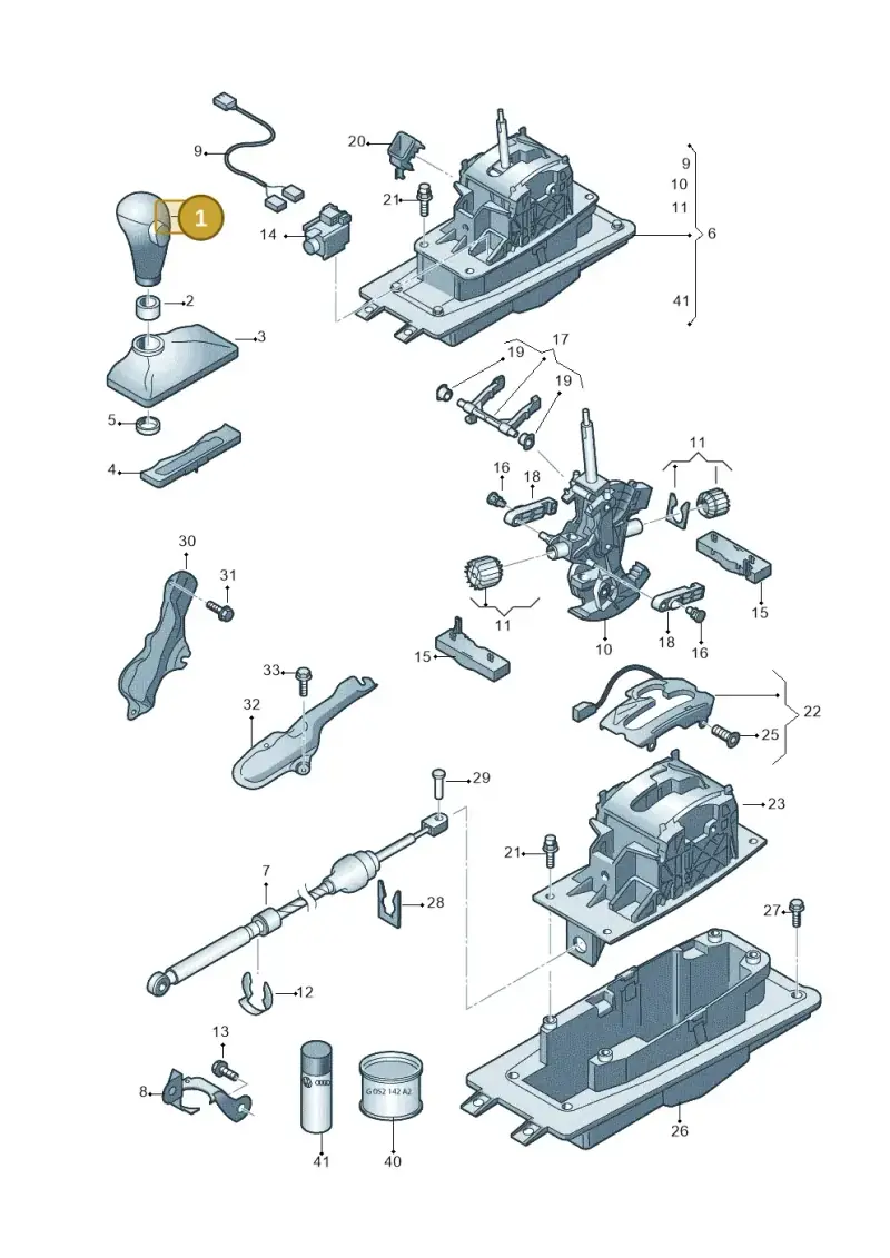 4F1713141NTAH — Audi Q7 qu. 3.0 TDI (2009-2015) diagram 493713150, position 1