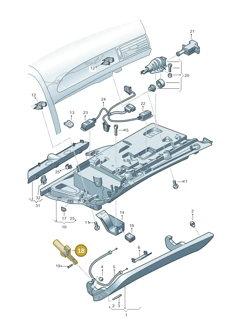 4F1880324A — Audi A6 2.7 TDI (2008-2011) diagram 448857200, position 18