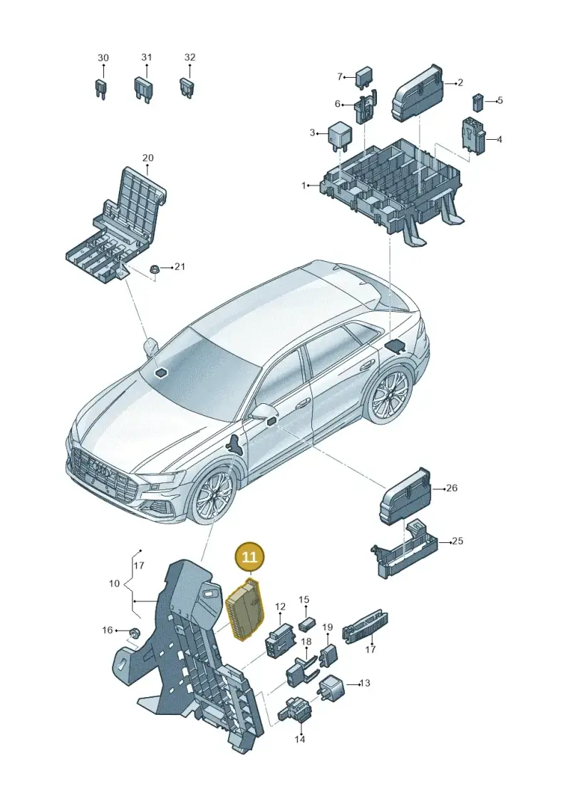 4F1941824 — Audi RS Q8 Quattro (2019-) diagram 429937000, position 11