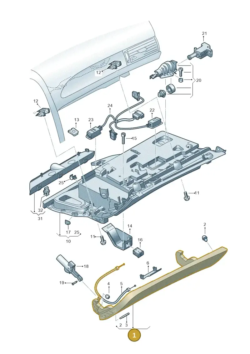 4F28581346PS — Audi A6 2.7 TDI (2008-2011) diagram 448857200, position 1