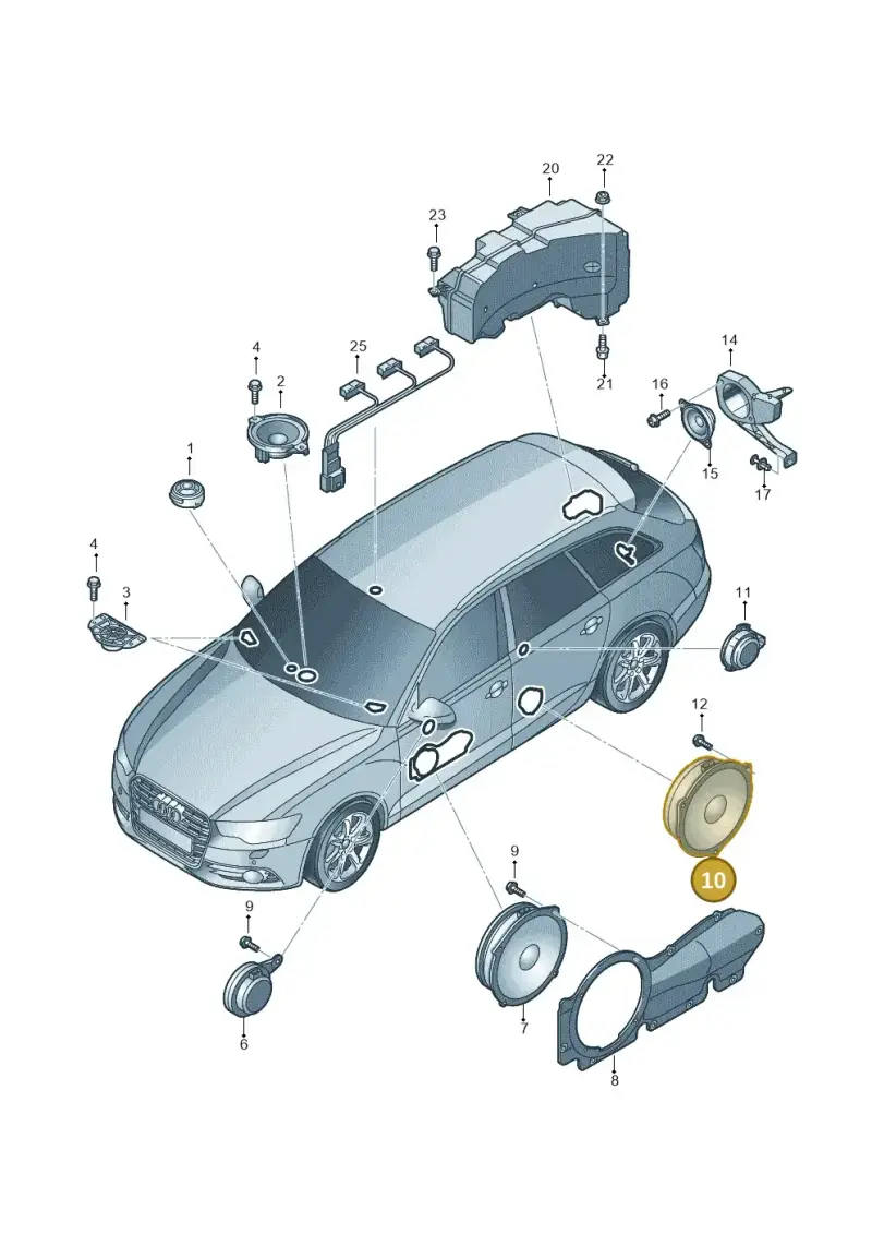 4G0035411 — Audi A6 Avant (2012-2018) diagram 738035350, position 10