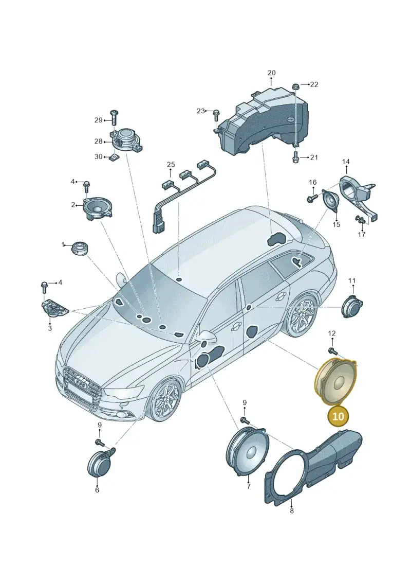 4G0035411 — Audi A6 Avant (2012-2018) diagram 738035360, position 10