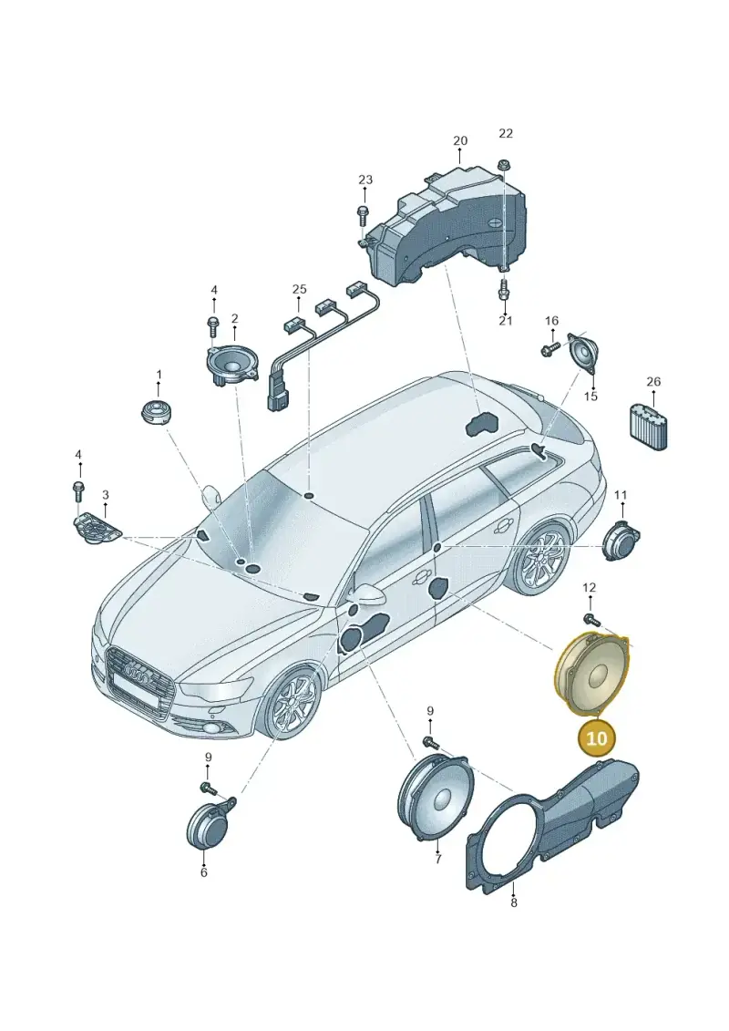 4G0035411 — Audi RS6 Avant (2013-2018) diagram 758035350, position 10