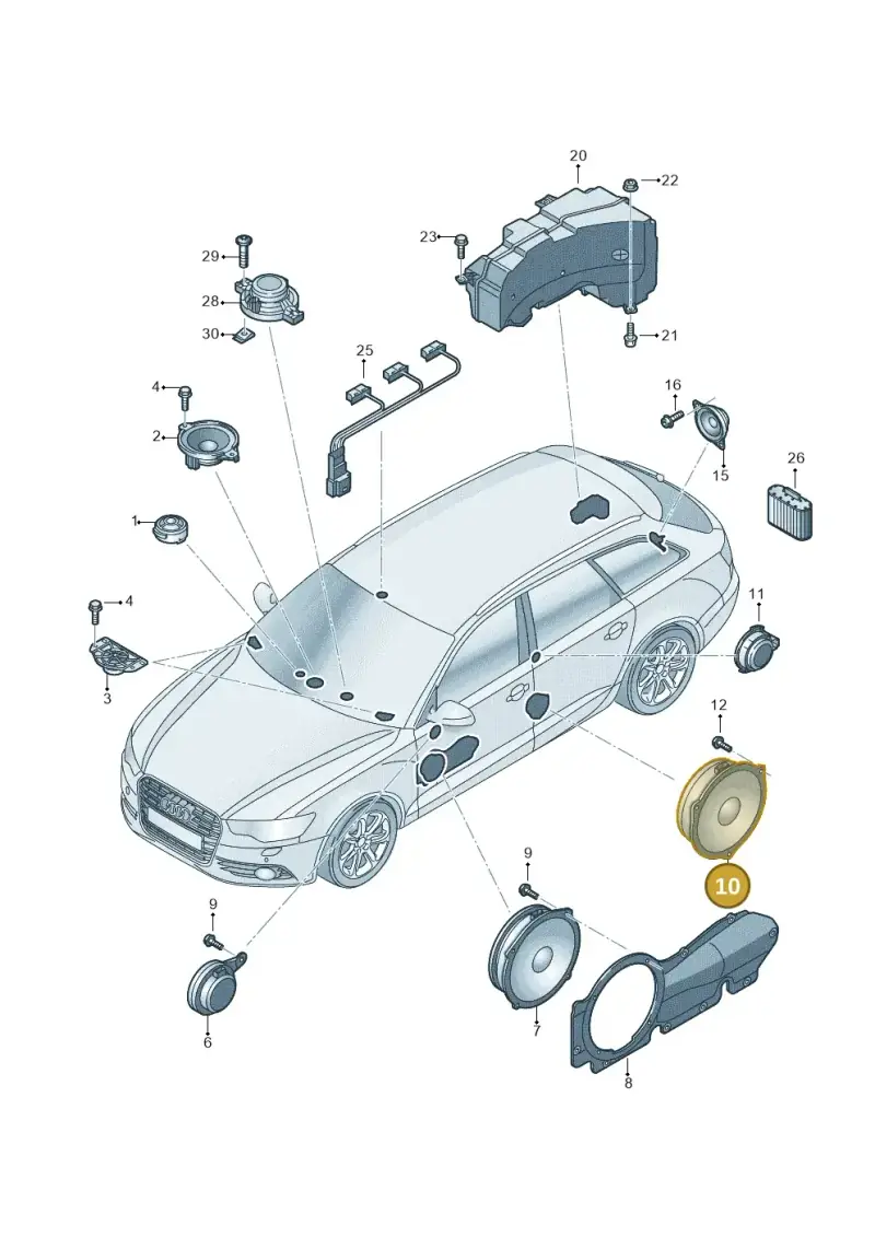 4G0035411 — Audi RS6 Avant (2013-2018) diagram 758035360, position 10