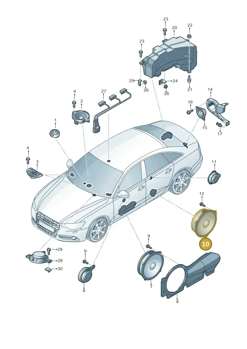 4G0035411 — Audi A6 (2014-2018) diagram 798035350, position 10