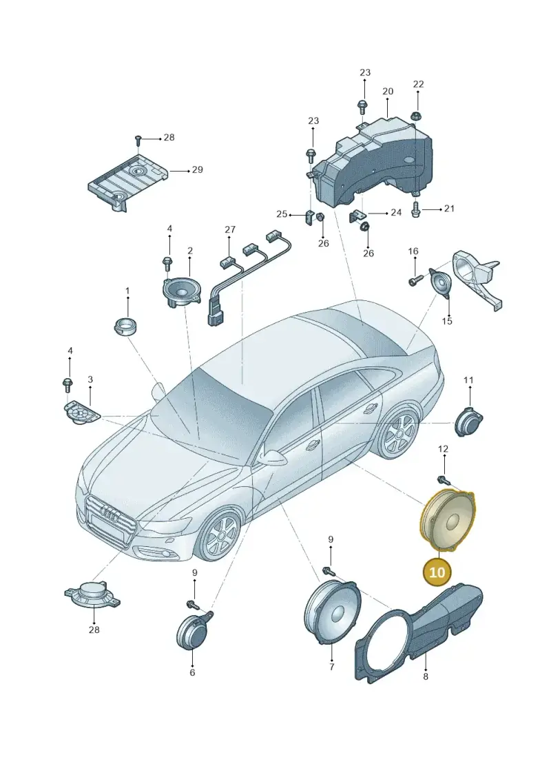 4G0035411 — Audi A6 1.8 (2015-2019) diagram 887035035, position 10