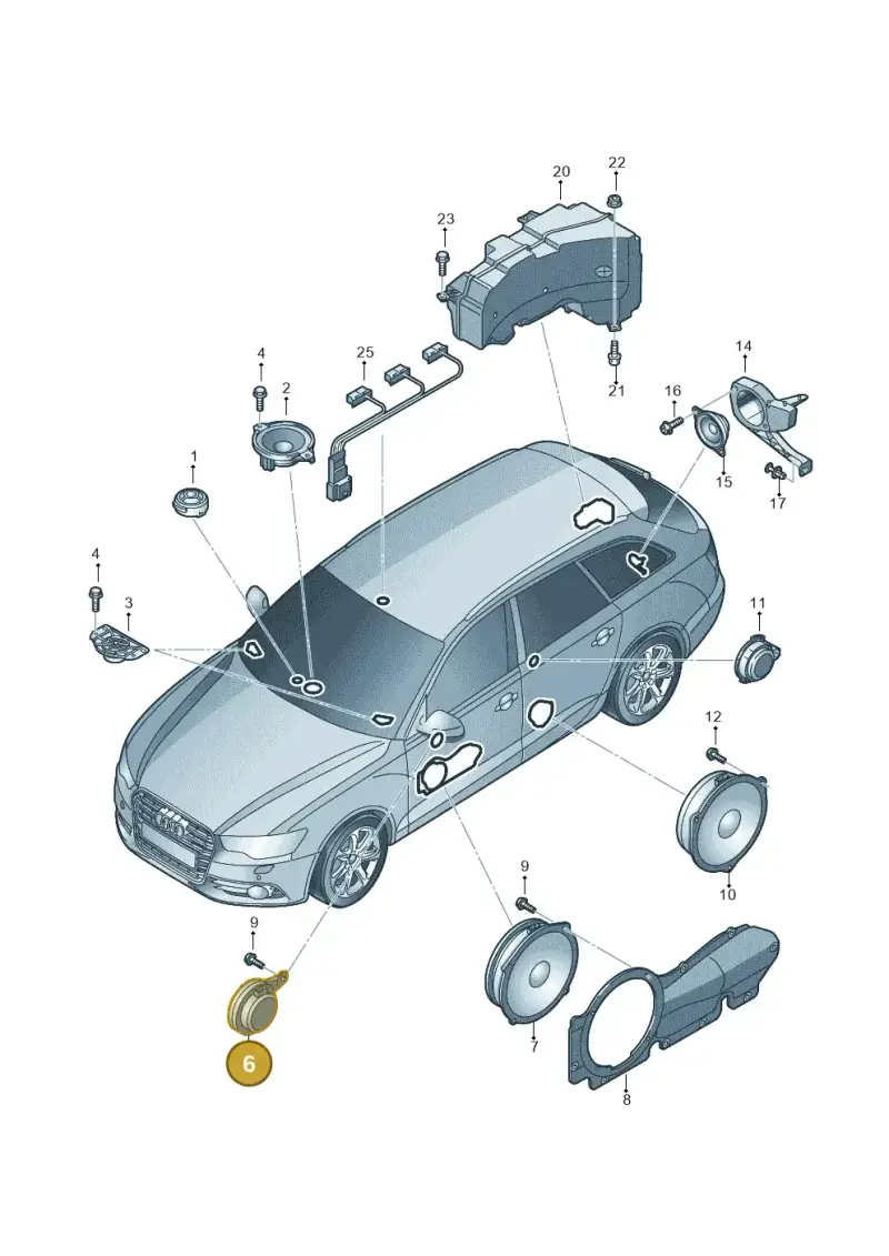 4G0035454 — Audi A6 Av. qu. 3.0 (2012-2018) diagram 738035350, position 6